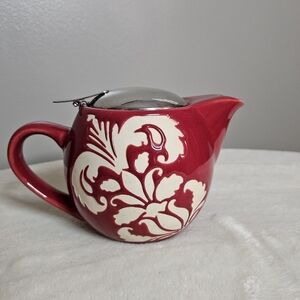 Vintage hues and brews personal tea pot